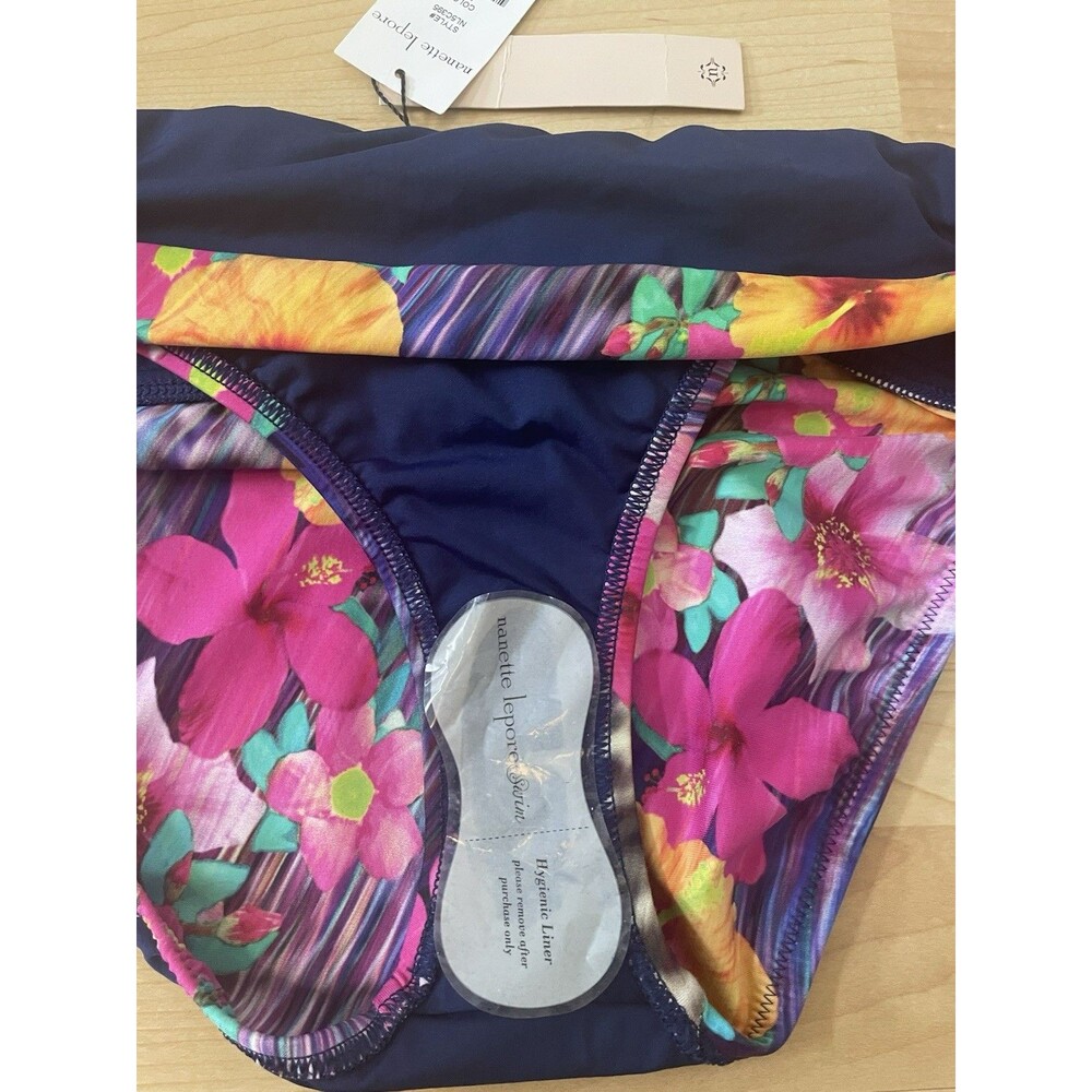 NWT Nanette Lepore Swimsuit Bikini Bottom Size Large Floral - Picture 7 of 7